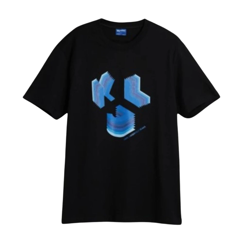 Karl Lagerfeld Heren 3D Monogram Regular T-Shirt Black Heren