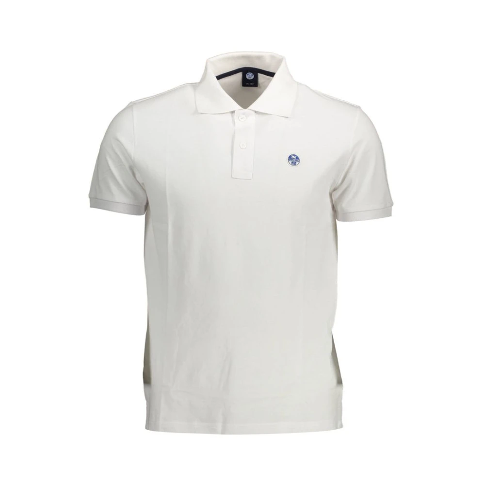 North Sails Men's White Elegant Cotton Polo Logo Detail - Polo Shirts - Xl - Tops