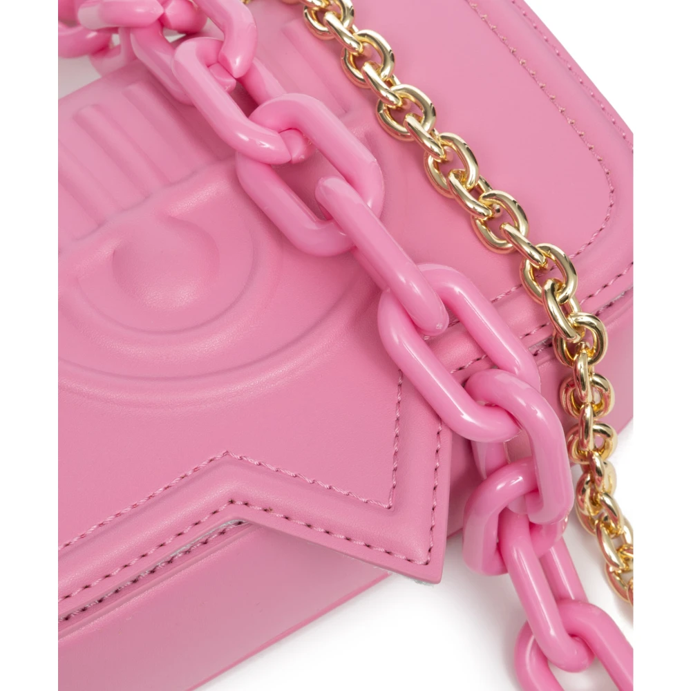 Chiara Ferragni Collection Eenvoudige Crossbody Tas met Afneembare Band Pink Dames