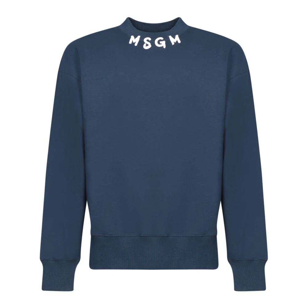 Msgm Blauwe Sweatshirt Verhoog Stijl Trendy Blue Heren