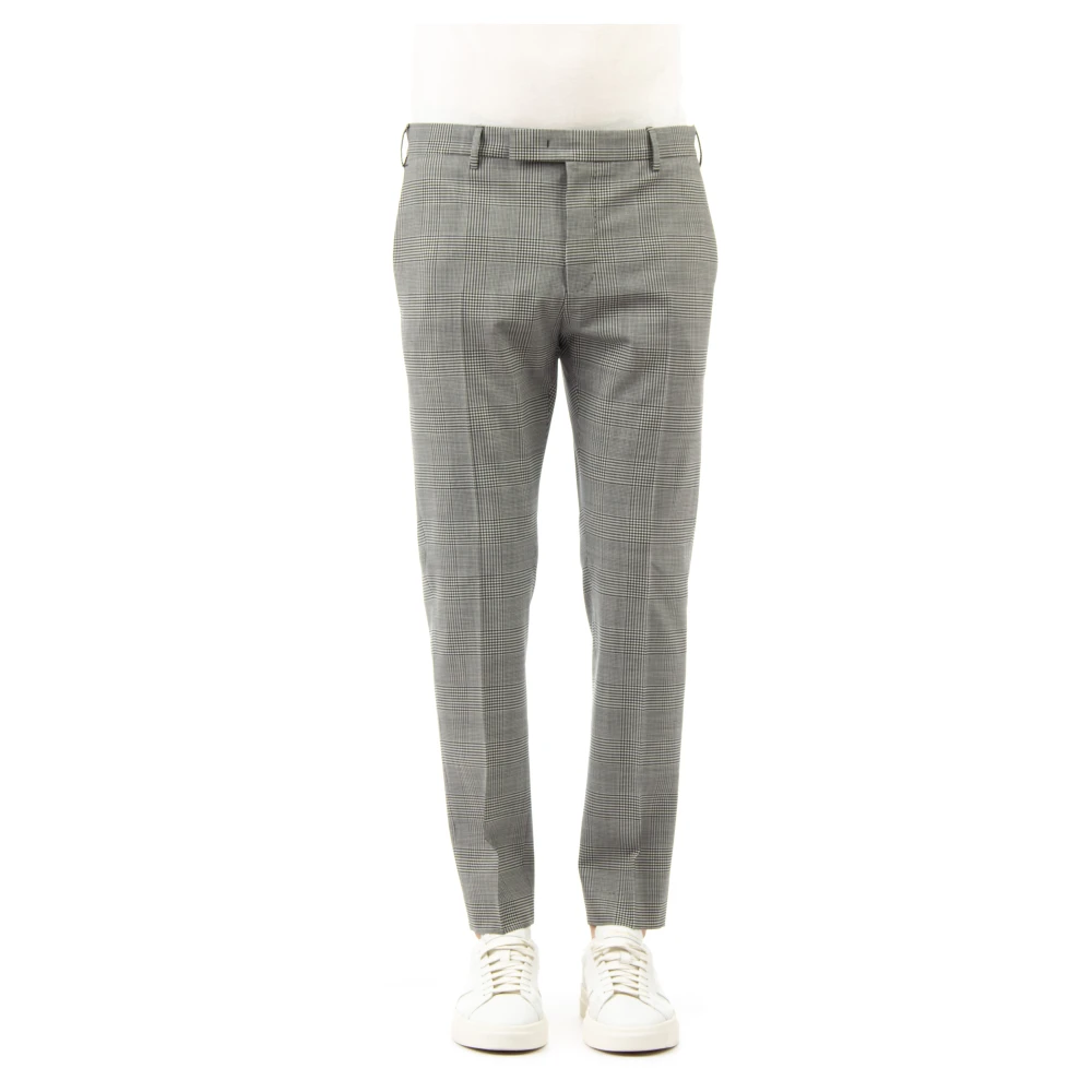 Pt Torino Mannelijk Grijs Broeken Heren, S, Wol, Slim-Fit Broek