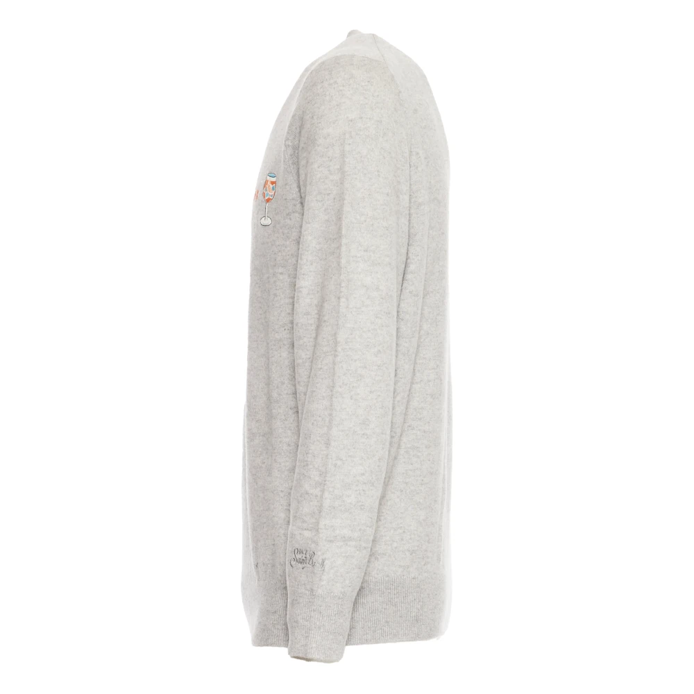 MC2 Saint Barth Grijze Gebreide Trui Sweater Aw24 Gray Heren