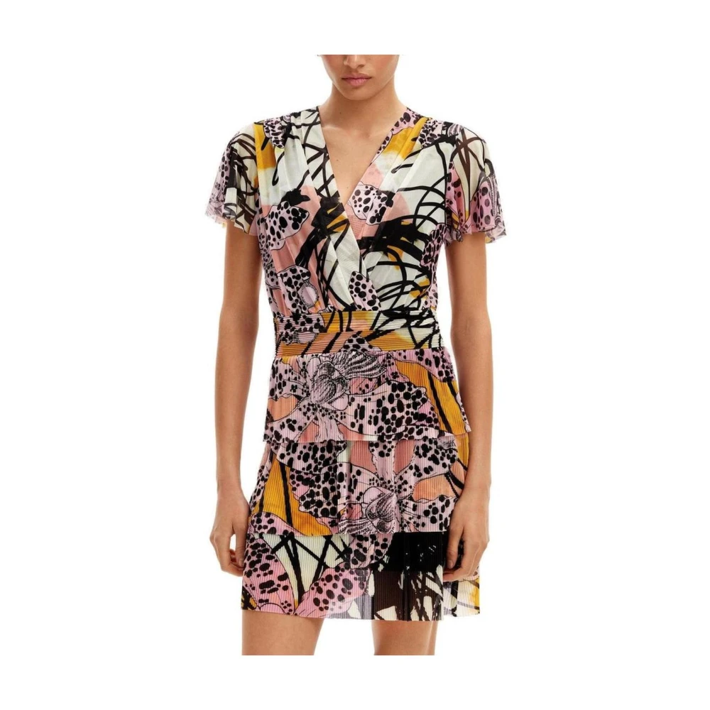 Desigual Multicolor Stijlvolle Korte Jurk voor Vrouwen Multicolor Dames
