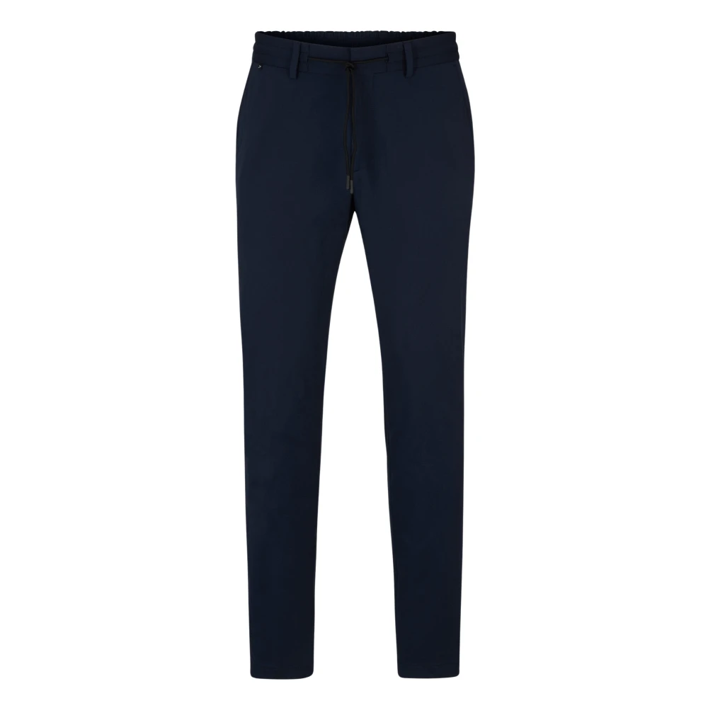 Boss Uomo Blu Scuro Pantaloni Slim Fit In Tessuto Elasticizzato Ad Alte Prestazioni - Immagine 2