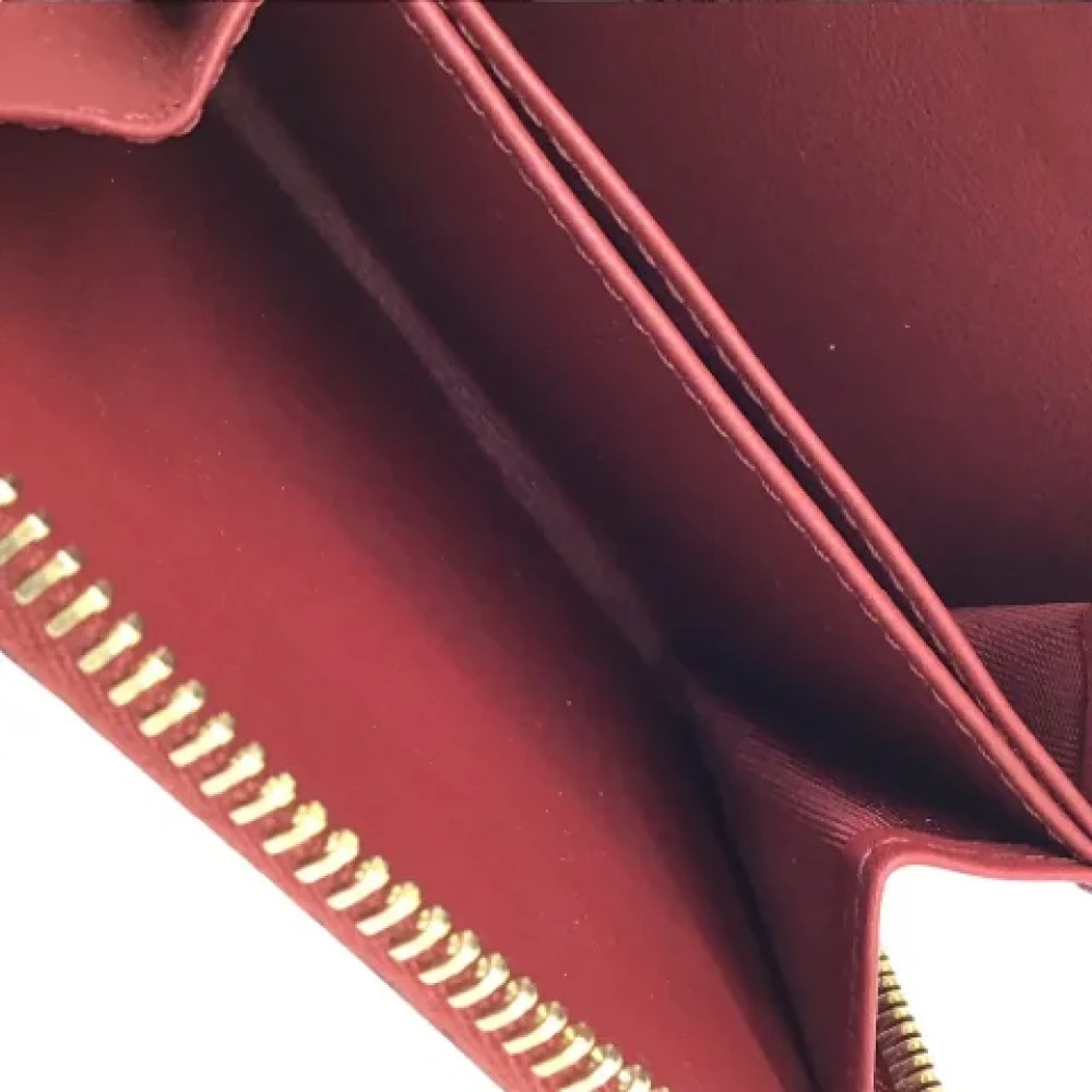 Valentino Vintage Pre-owned Leather wallets Red Dames