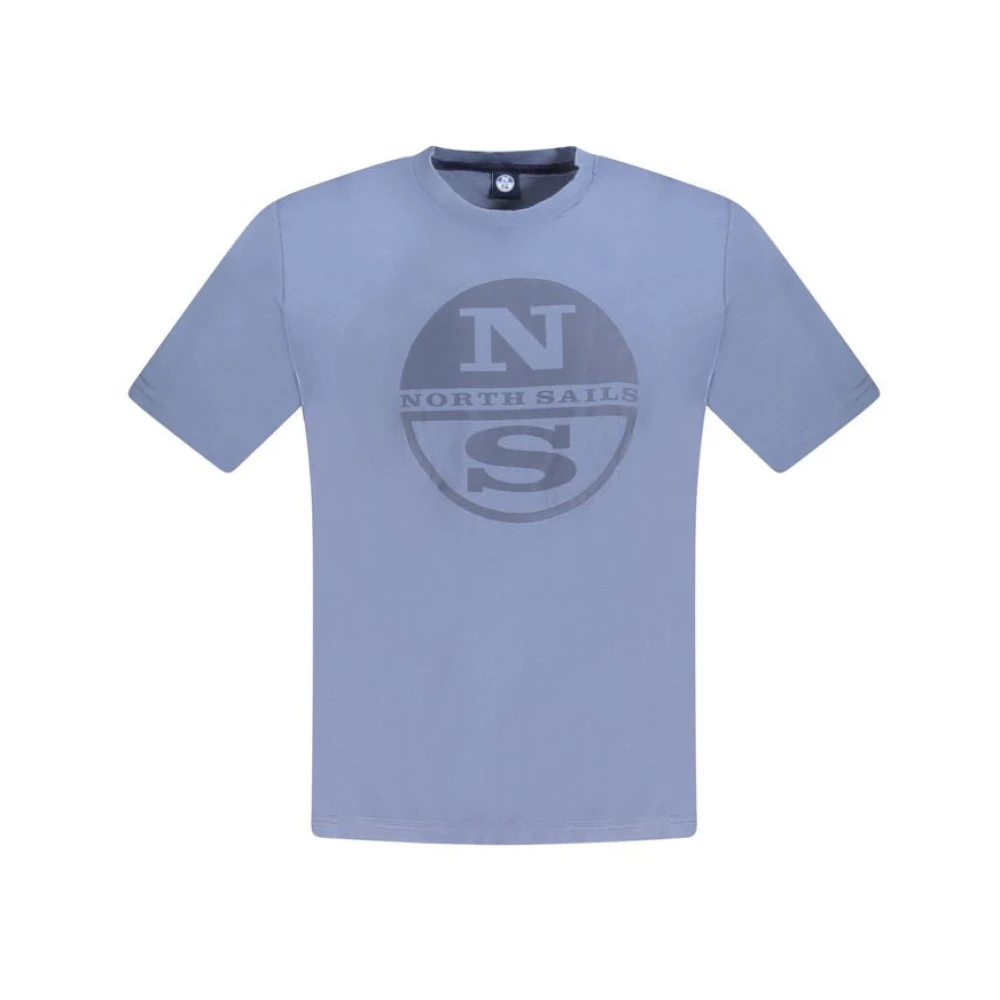 North Sails Blauw Katoenen T-shirt Blue Heren