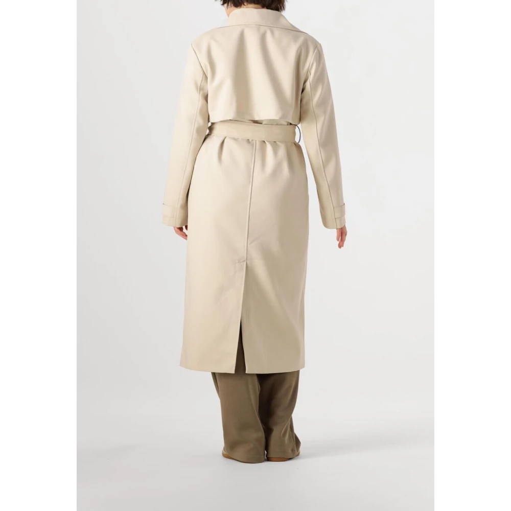 Notre-v Beige Lange Jas voor Vrouwen Beige Dames