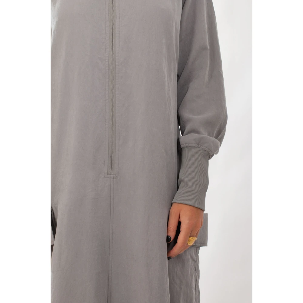 Y-3 Grijze Twill Zip Jumpsuit Gray Dames