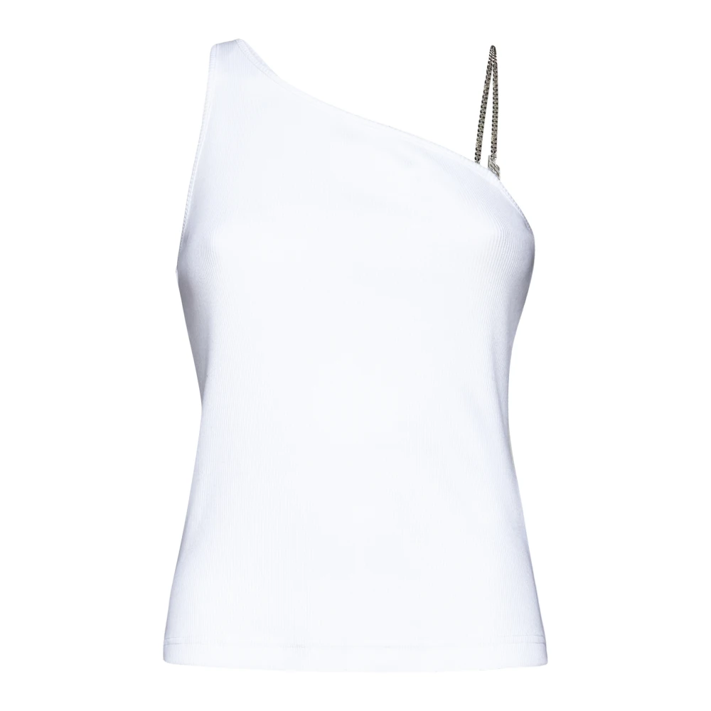 Givenchy Witte Top met Blauwe Details White Dames