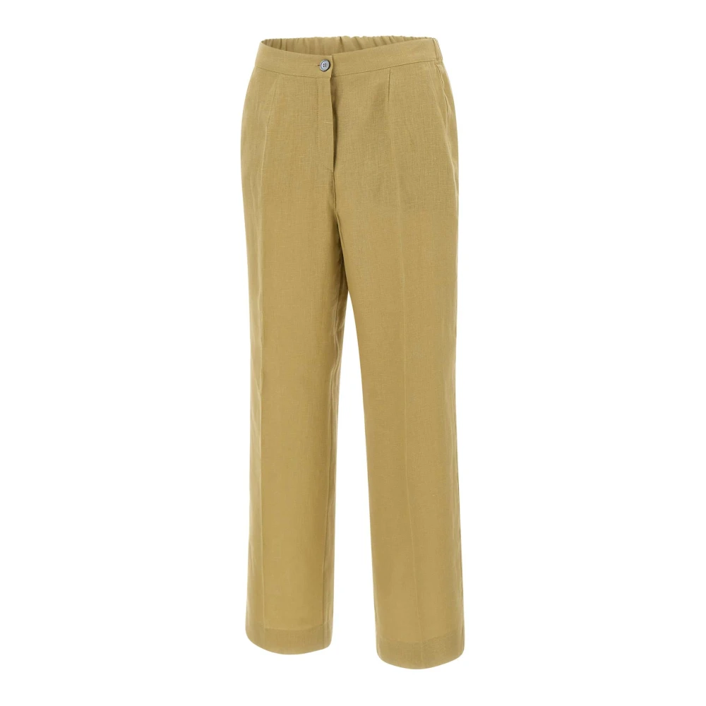 Elena Mirò Women's Green Straight Trousers, Xl, Straight Trousers