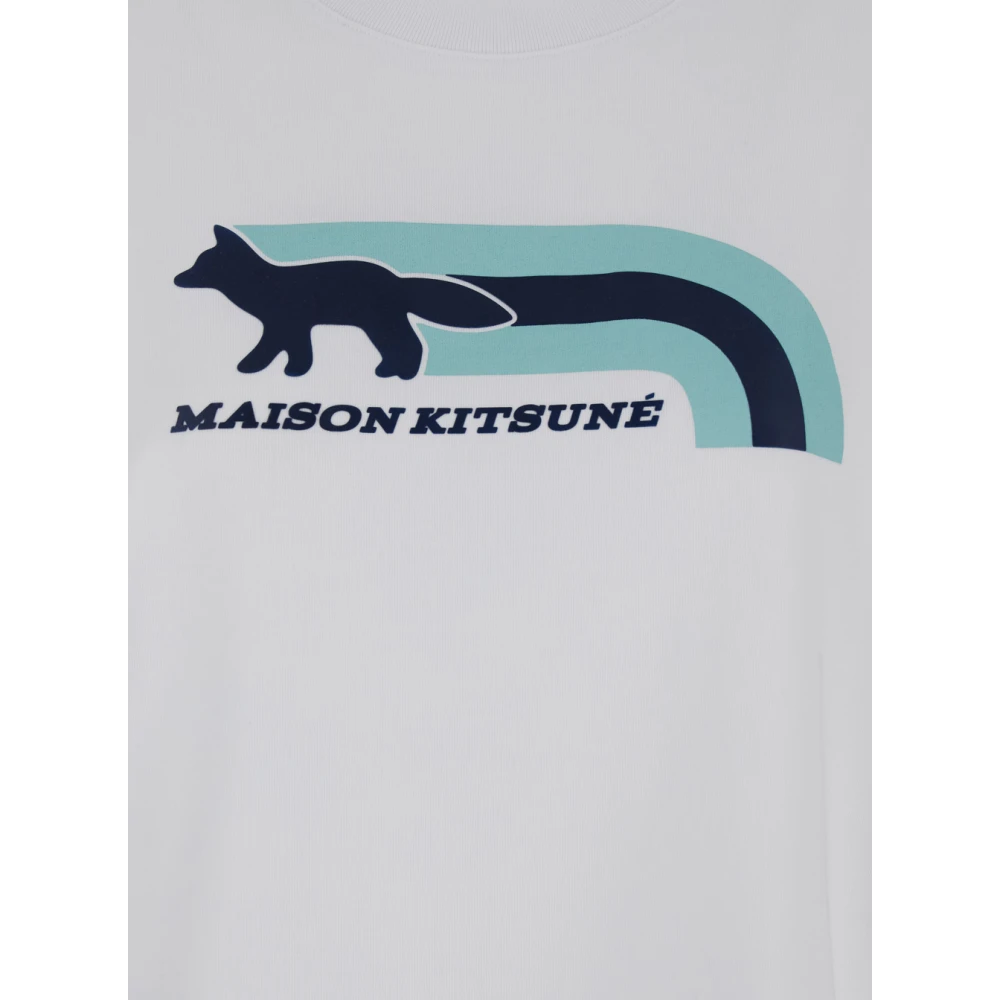 Maison Kitsuné Flash Fox Tee Wit White Dames