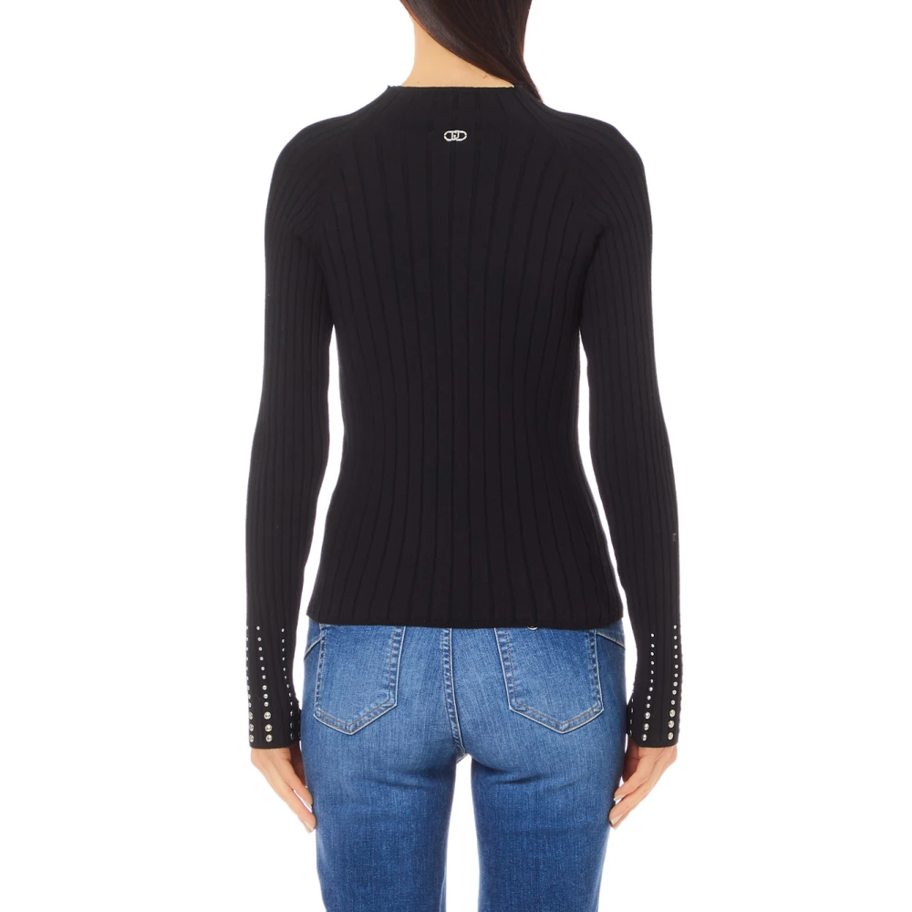 Liu Jo Zwarte Trui Modern en Verfijnd Black Dames