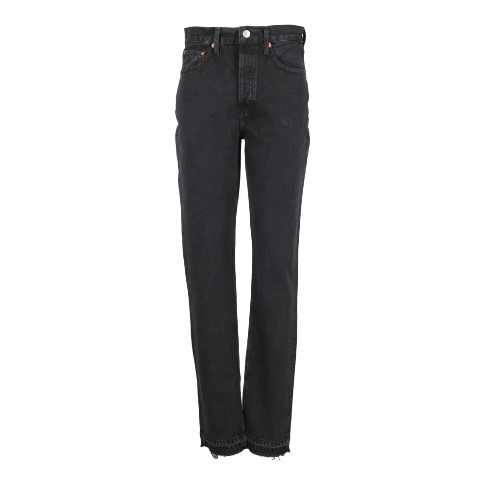 Re Done Retro High Rise Skinny Boot Jeans Black Dames