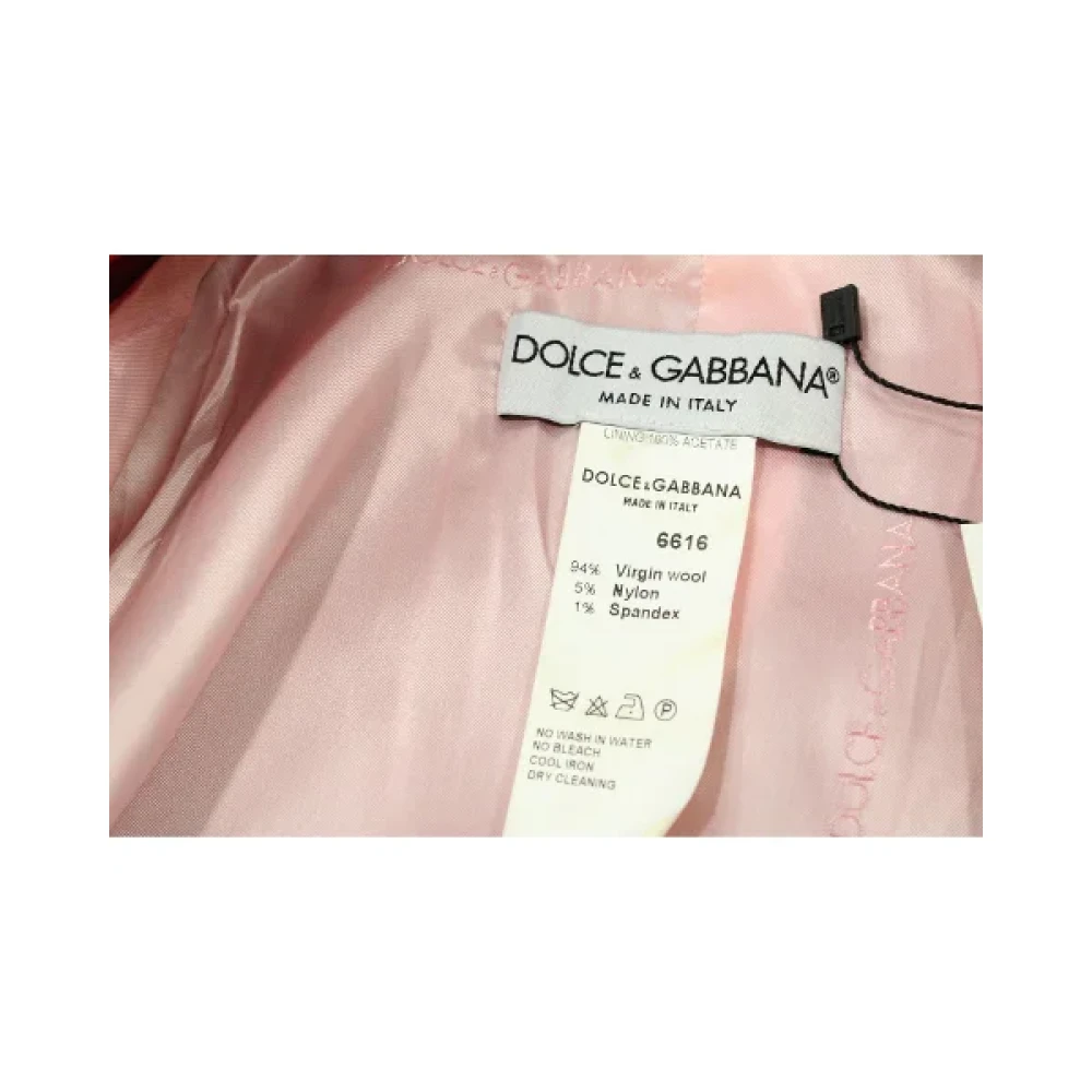 Dolce & Gabbana Pre-owned Wool outerwear Red Dames