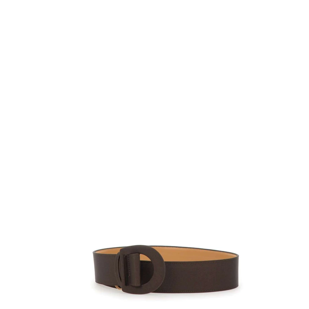 MVP wardrobe Chocolade Stoffen Riem met Gesp Brown Dames