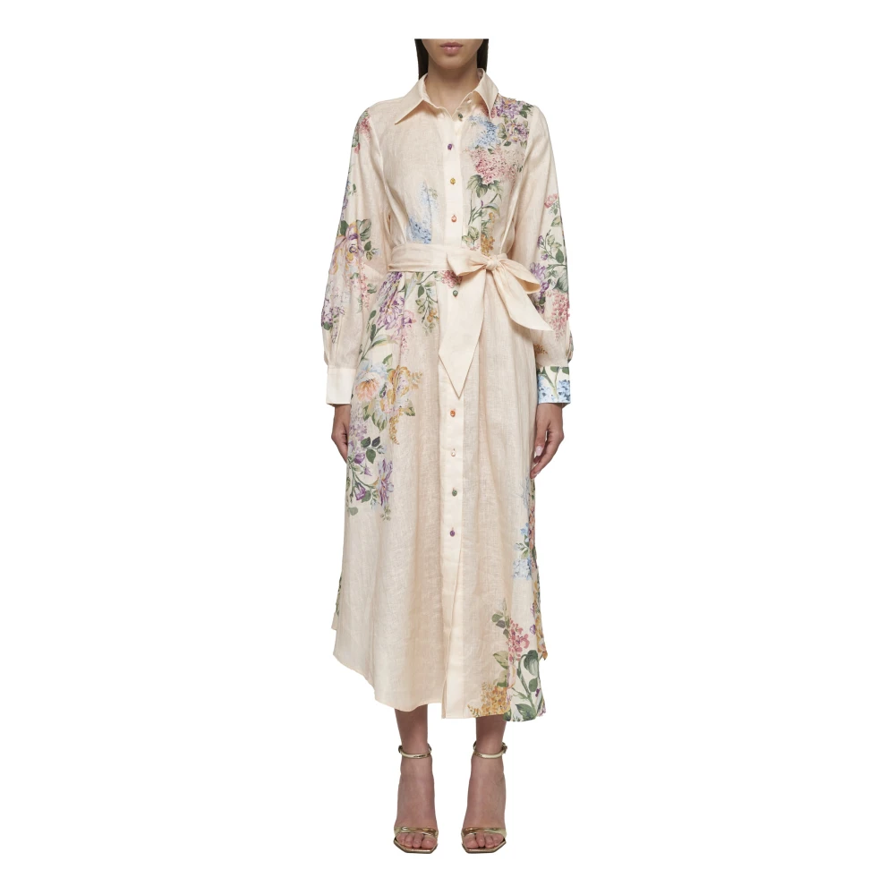Zimmermann Halliday Tucked Shirt Dress Multicolor Dames