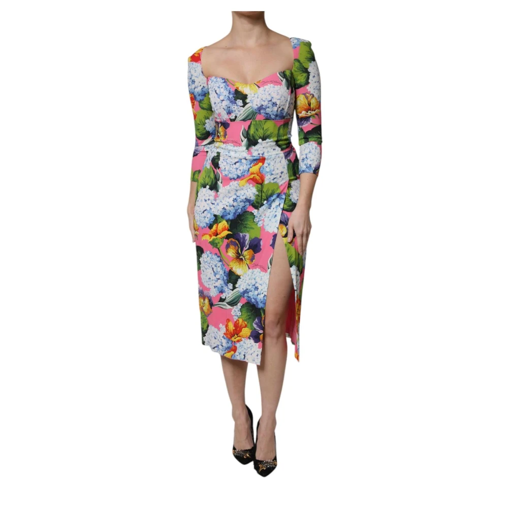 Dolce & Gabbana Women's Floral Sheath Midi Dress With Slit