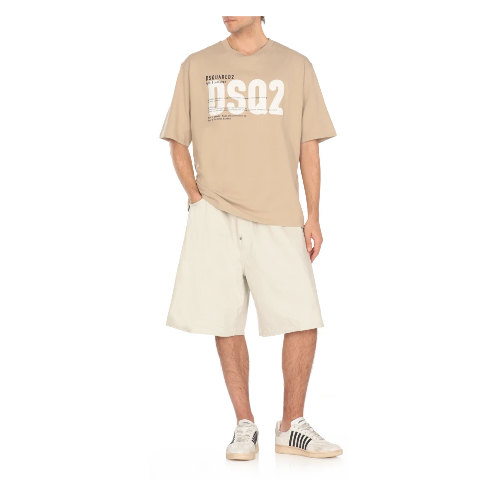 Dsquared2 Witte Denim Bermuda Shorts voor Mannen White Heren