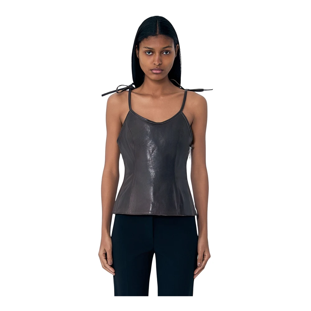 Our Legacy Women's Brown String Tank - Sleeveless Tops - S - Tops