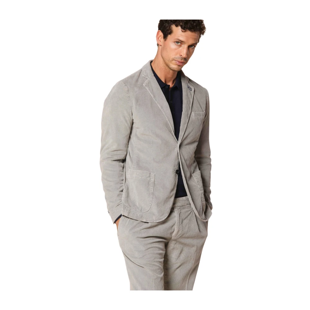 Mason's Fluwelen blazer met 500 strepen Gray Heren