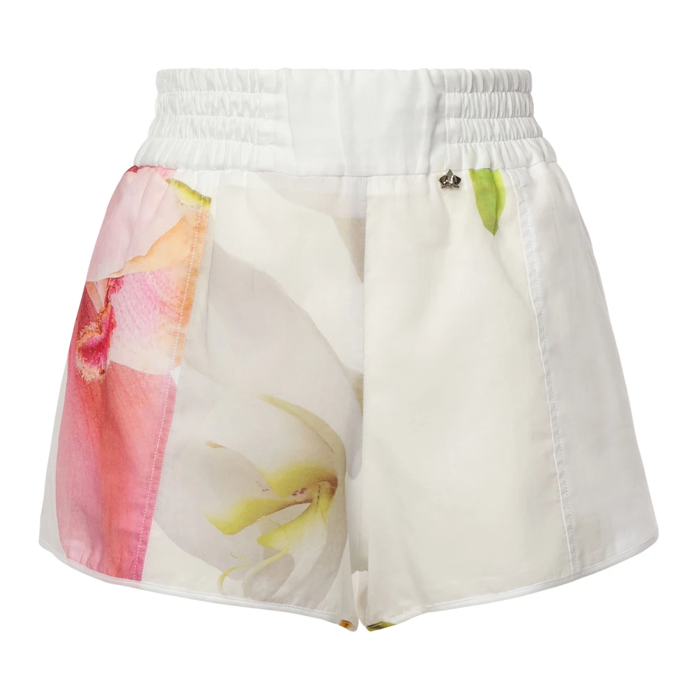 Genny Witte Korte Broek Multicolor Dames