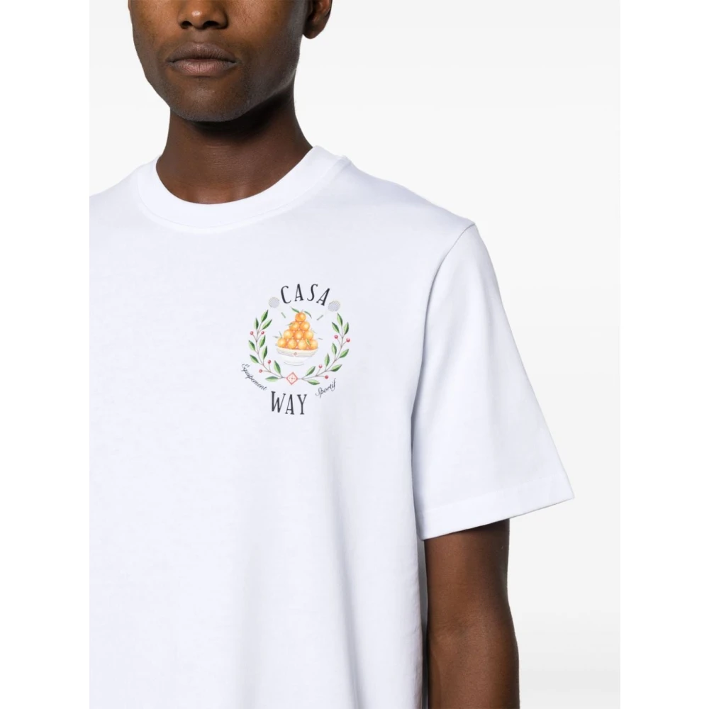 Casablanca Wit Bedrukt T-shirt en Polo White Heren