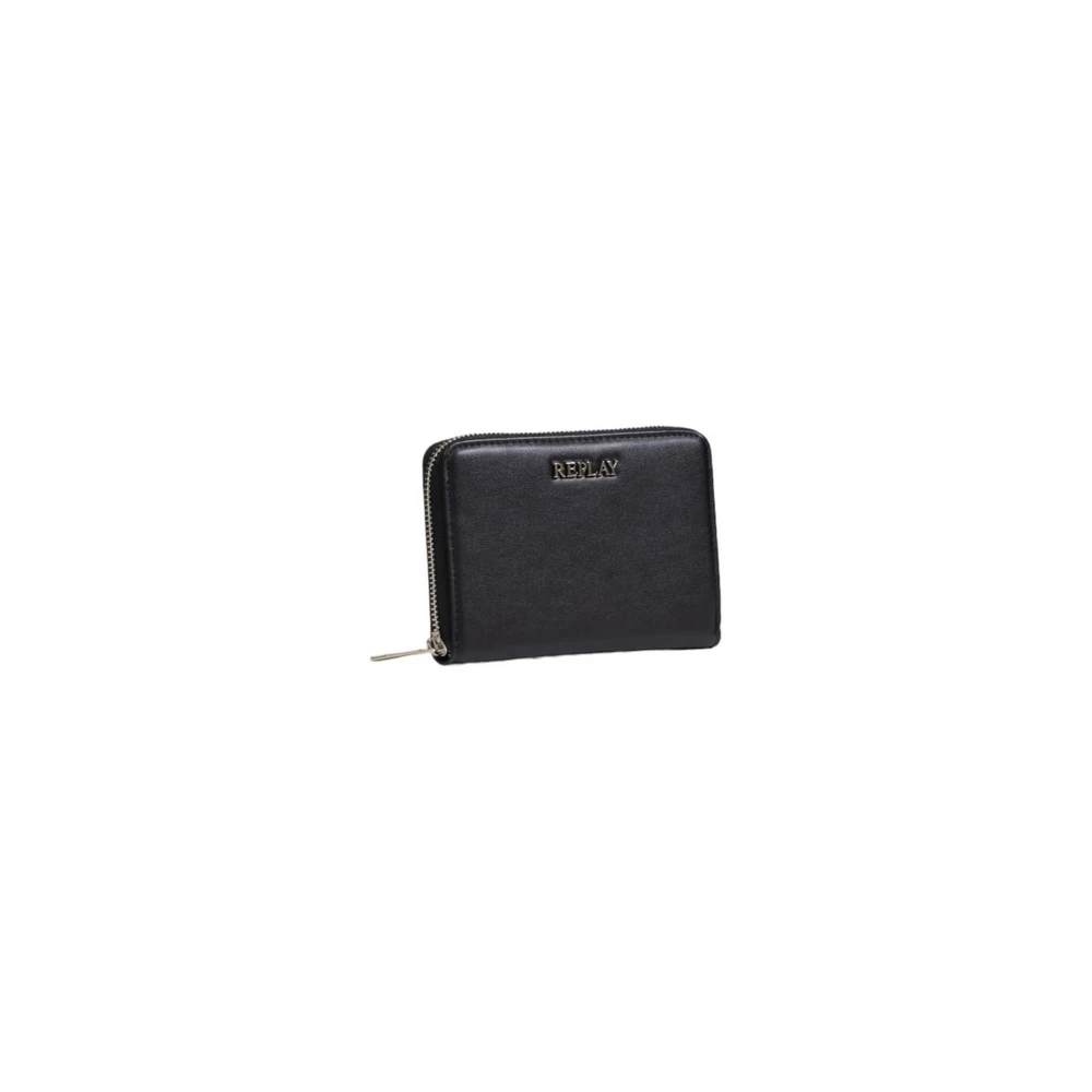 Replay Strakke Polyester Portemonnee Black Dames