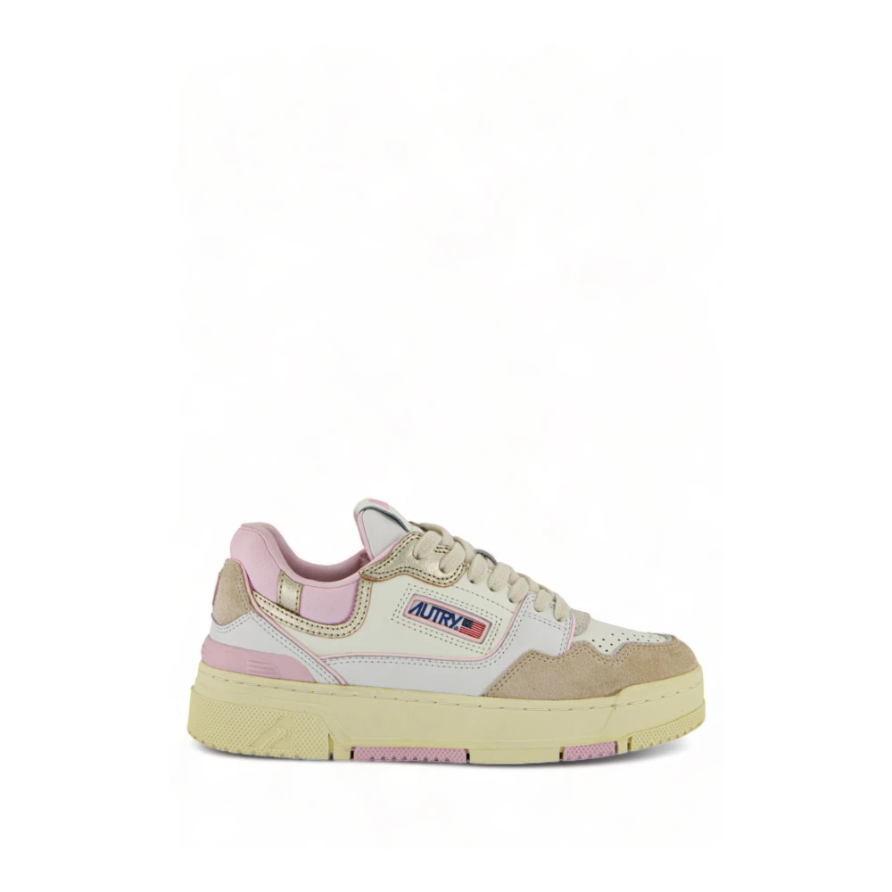 Autry Witte Sneakers met en Accents Dames Schoenen Veelkleurig Multicolor