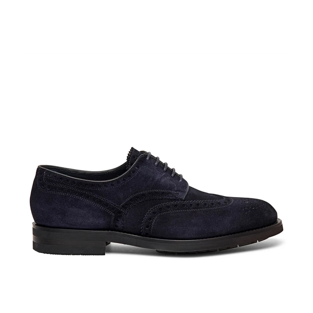 Santoni Men's Blue Classic Derby Shoes In Pink - Laced Shoes - 8 Uk - Shoes