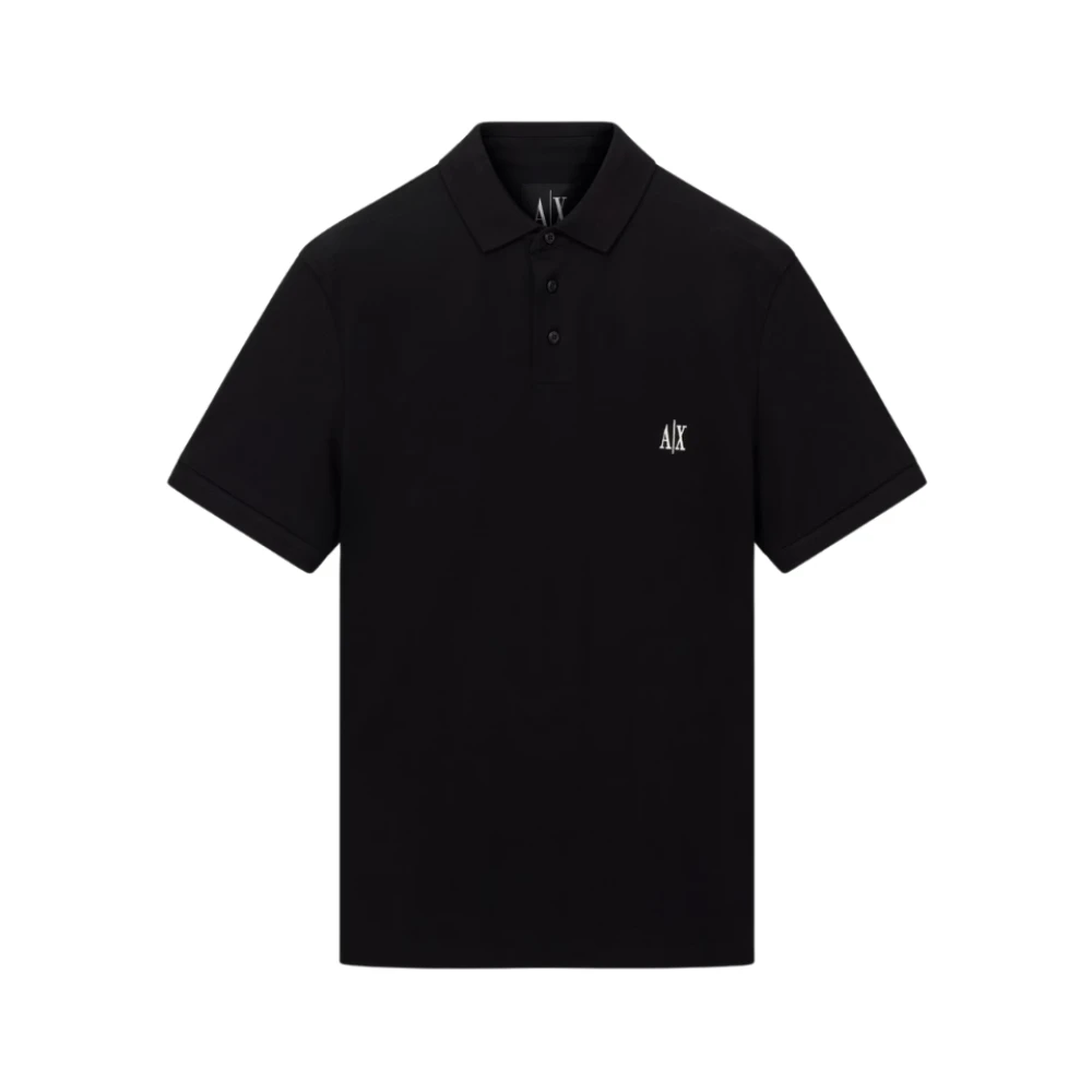 Armani Exchange Mannelijk Zwart Klassieke Logo Polo