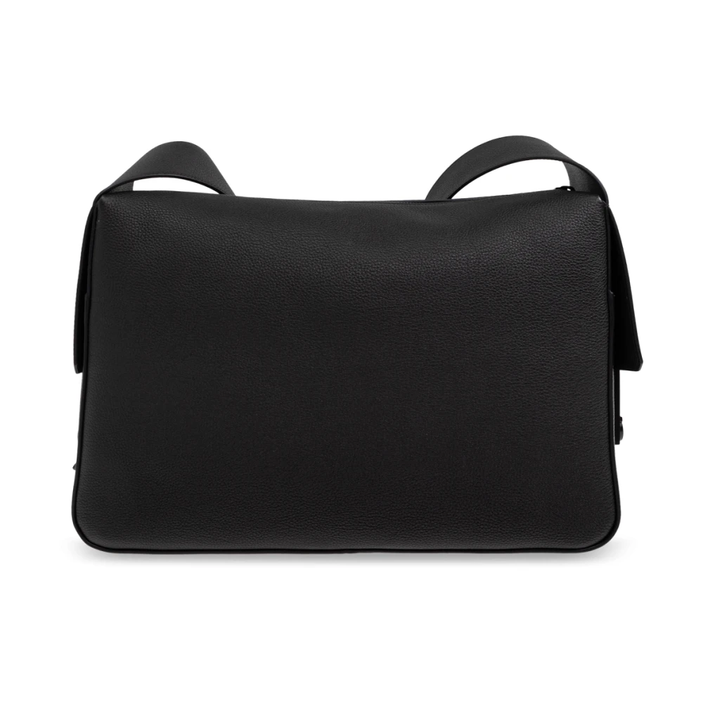 Salvatore Ferragamo Leren schoudertas Black Heren