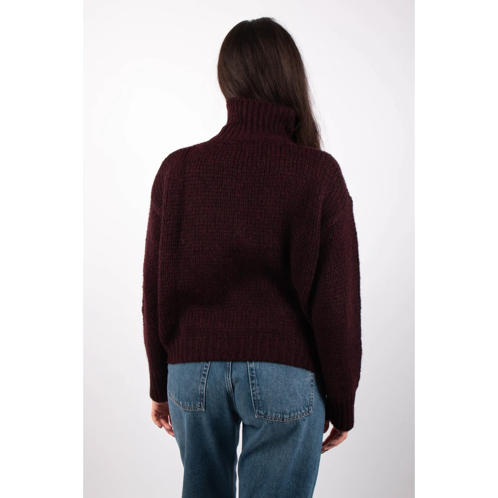 Roberto Collina Bordeaux Coltrui Trui Red Dames