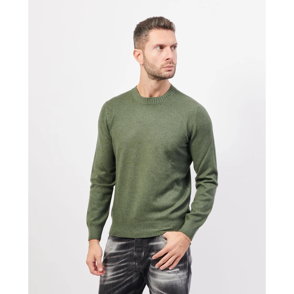 Gran Sasso Groene Alpaca Cashmere Trui Green Heren