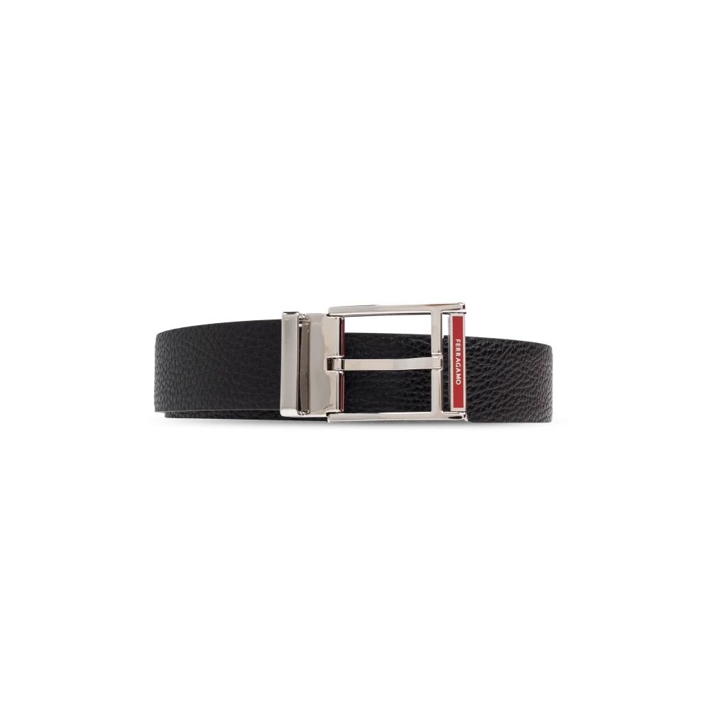 Ferragamo Uomo Nero - Cintura A Doppia Faccia - Accessories - 115 Cm