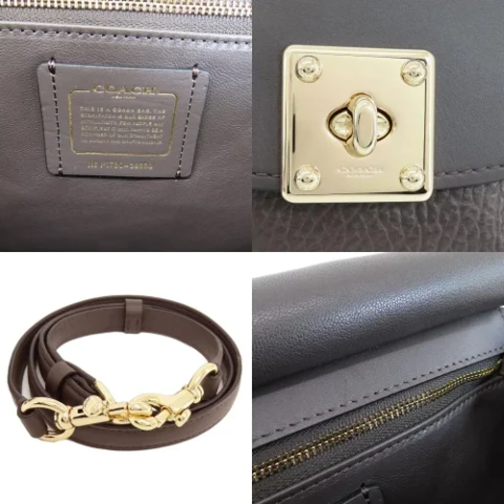 Coach Pre-owned Leather handbags Brown Dames
