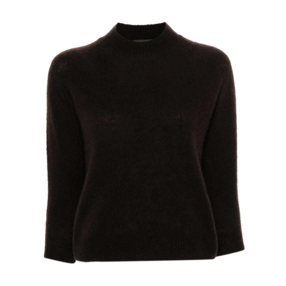Roberto Collina 3 4 Mouw Pullover Sweater Brown Dames