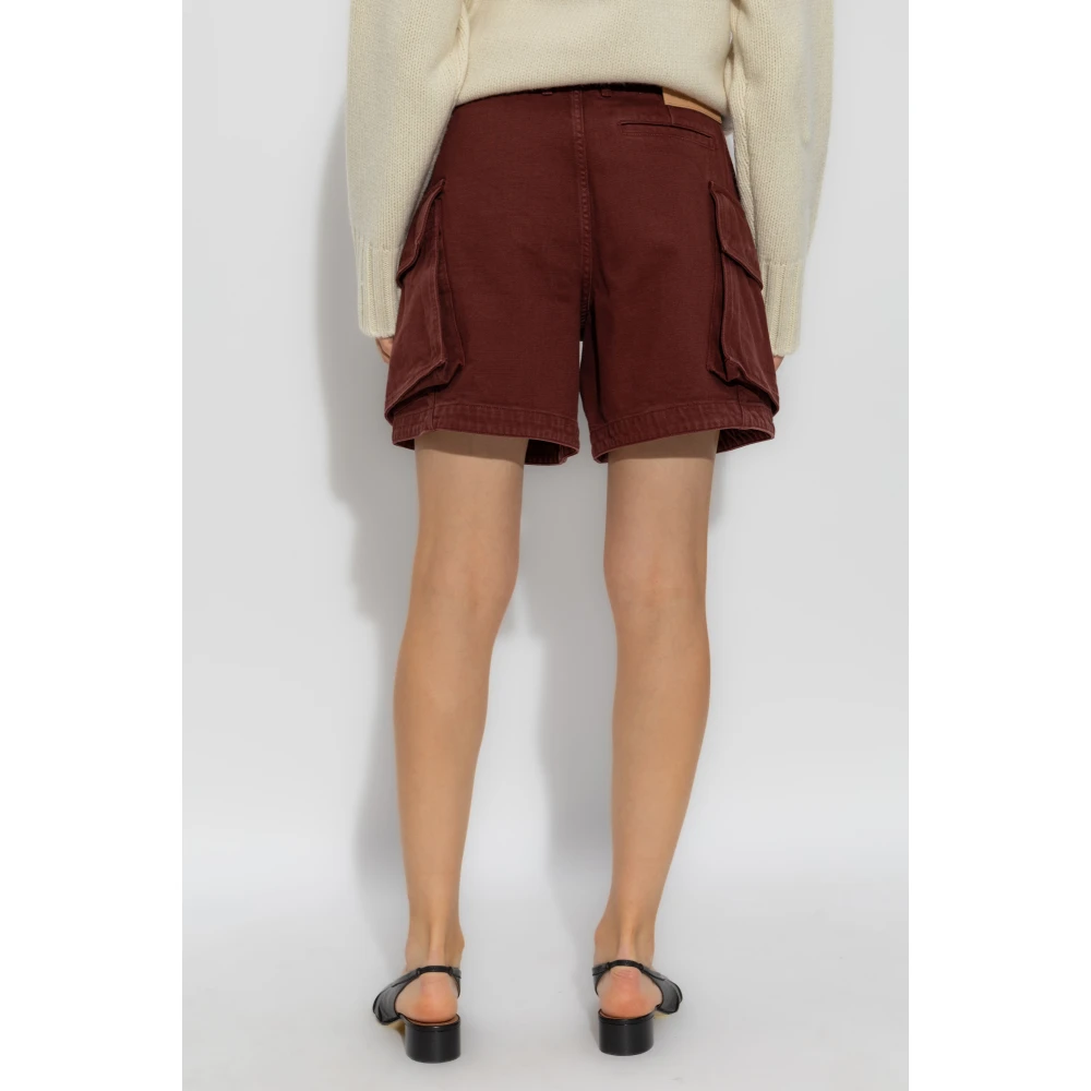 JW Anderson Denim shorts Red Dames