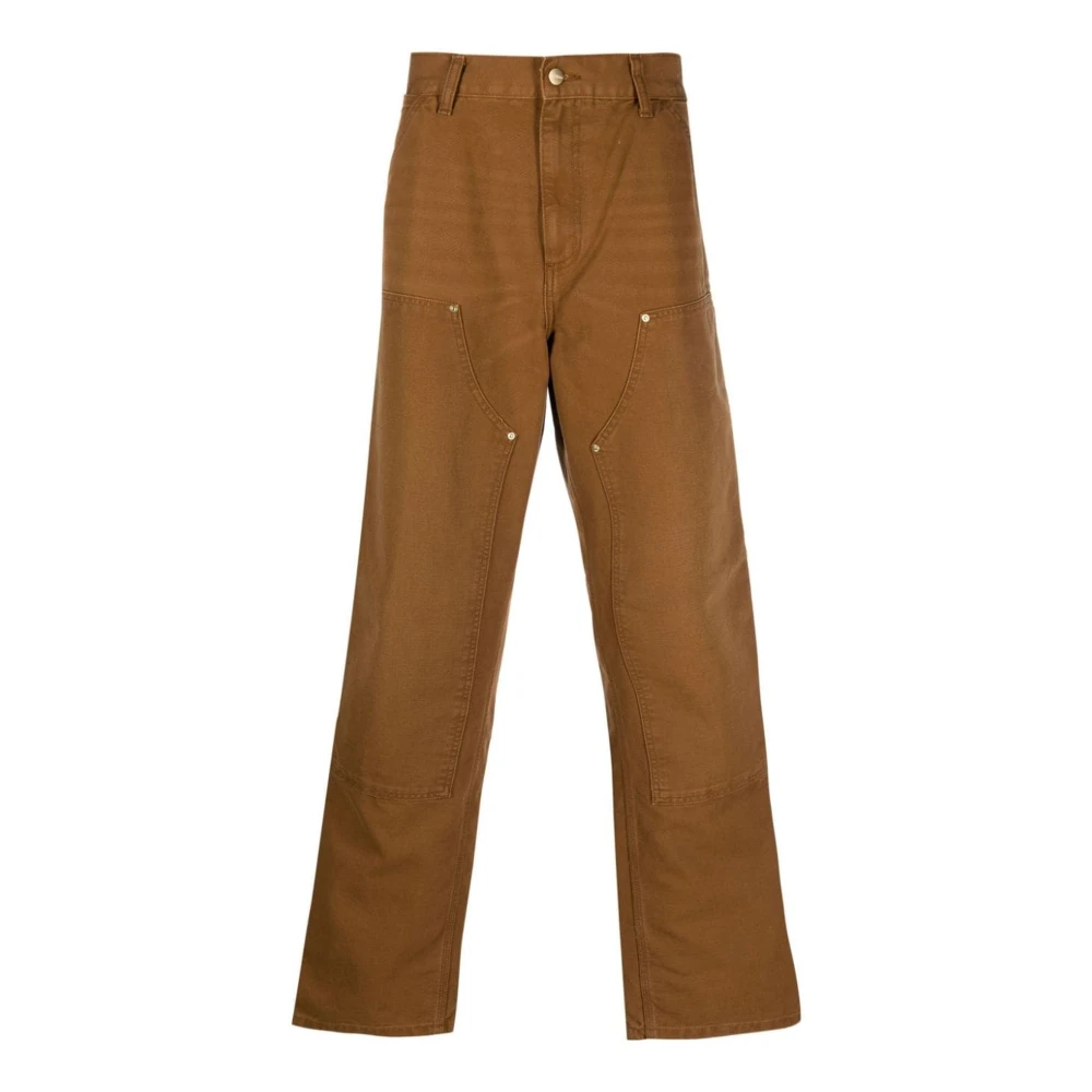 Carhartt WIP Bruine Katoenen Jeans met Hoge Taille en Wijde Pijpen Brown Heren