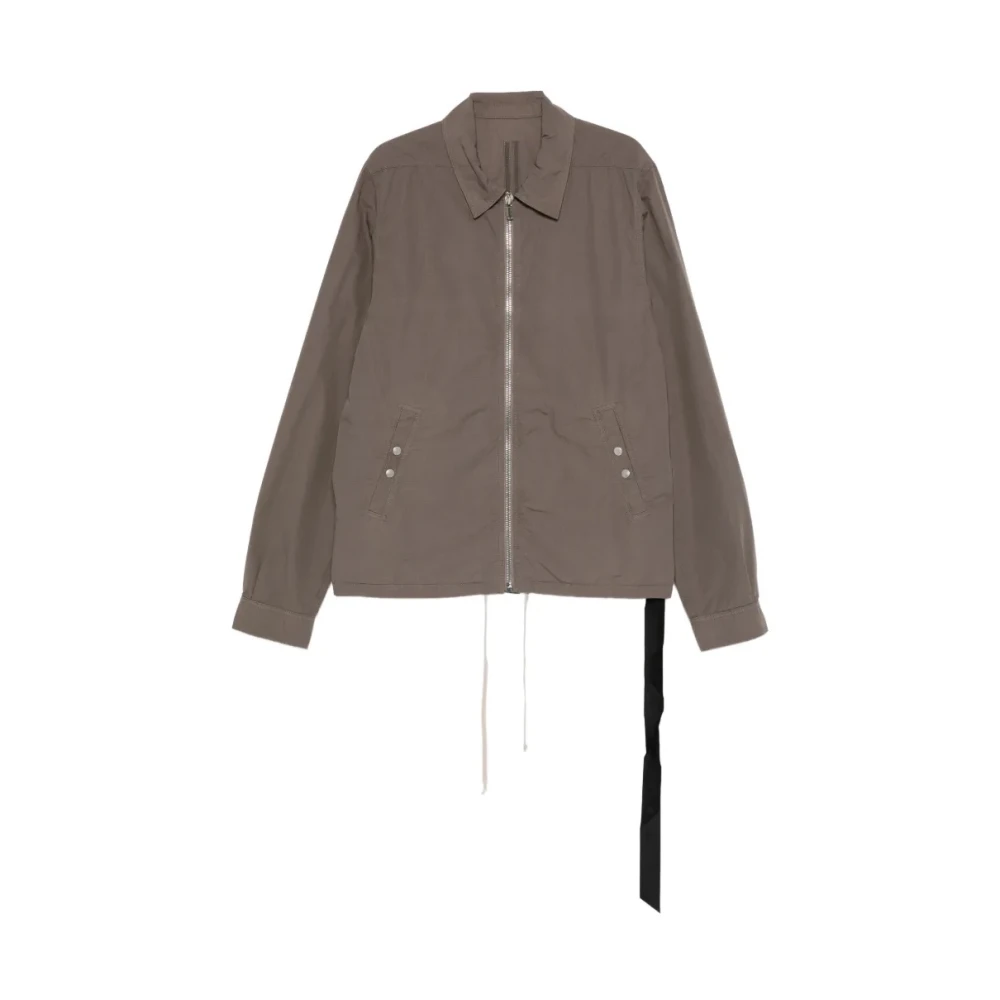 Rick Owens Herr Grå Jackor S, Bomull, Zip-Up Jacka