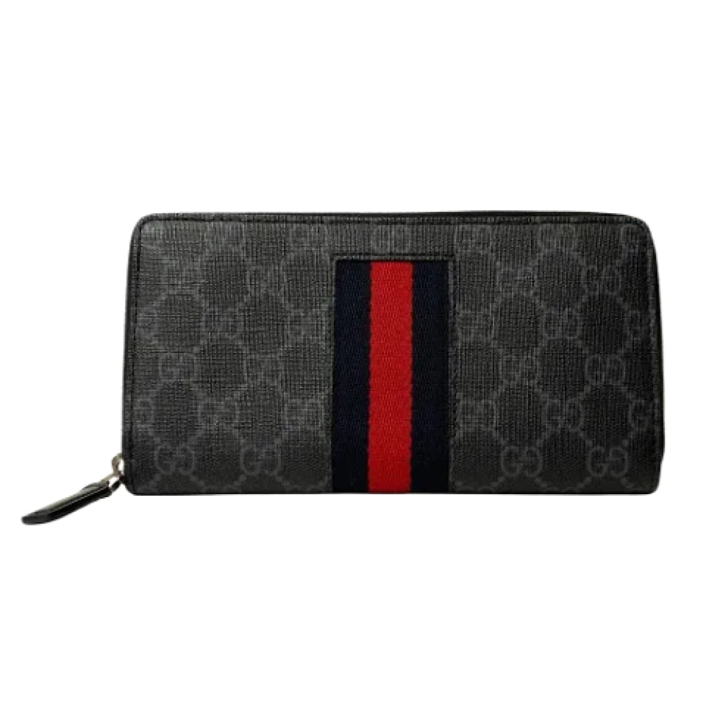 Gucci Vintage Pre-owned Fabric wallets Black Heren
