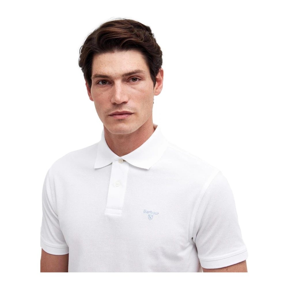 Barbour Lichtgewicht sportpoloshirt wit White Heren