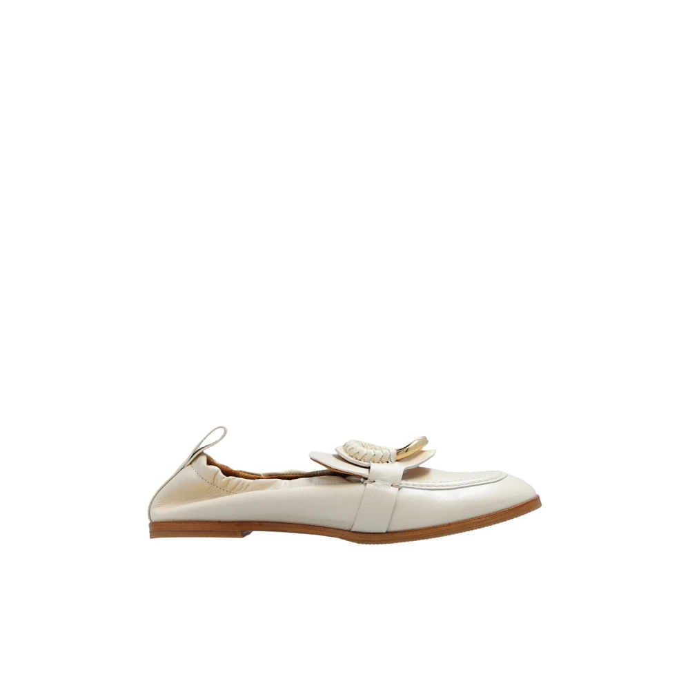 See by Chloé Hana Leather Loafers Beige, Dam