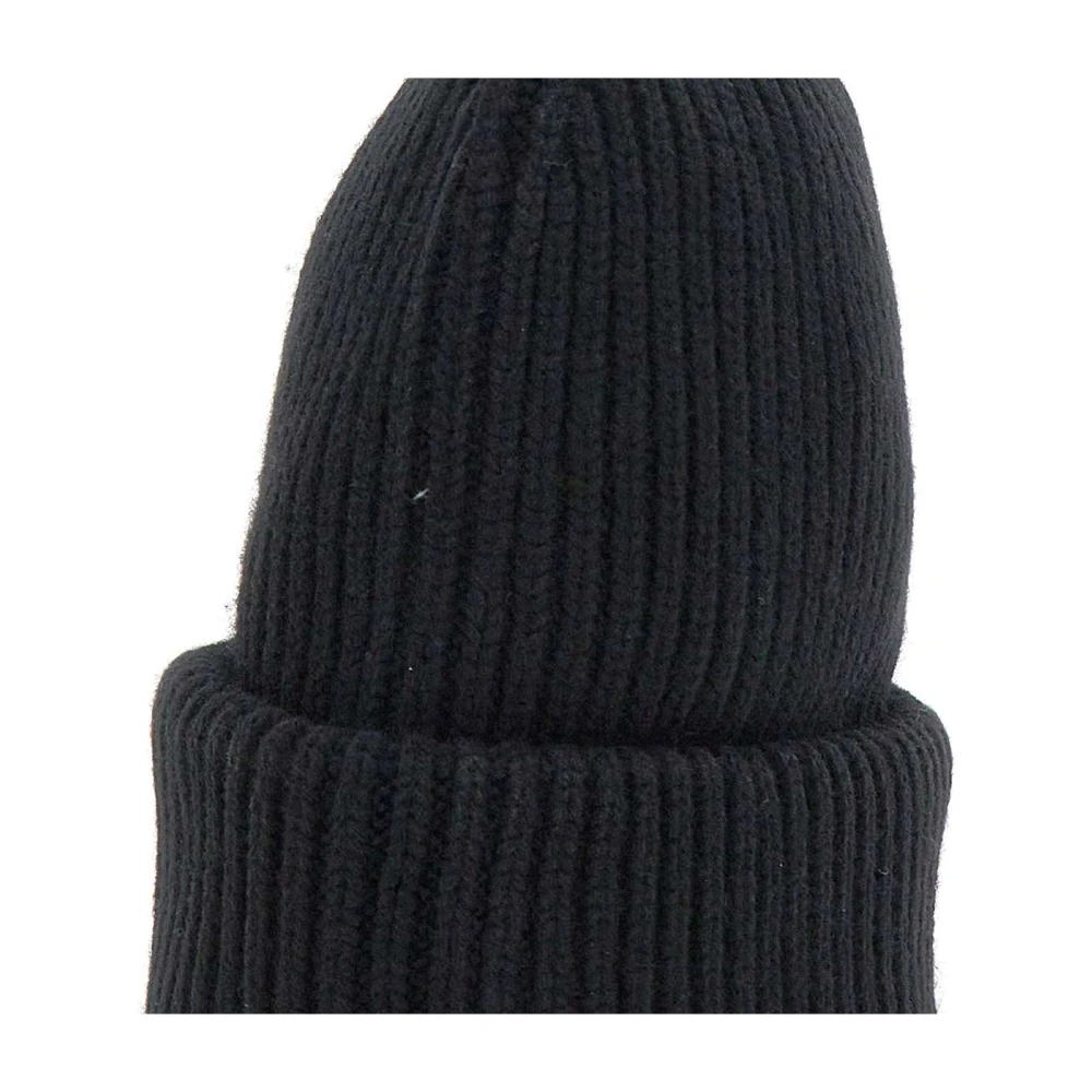 MC2 Saint Barth Zwarte Wol Kasjmier Geribbelde Muts Black Heren