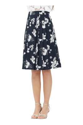 jupe-midi-bleue-florale-elegante-printemps