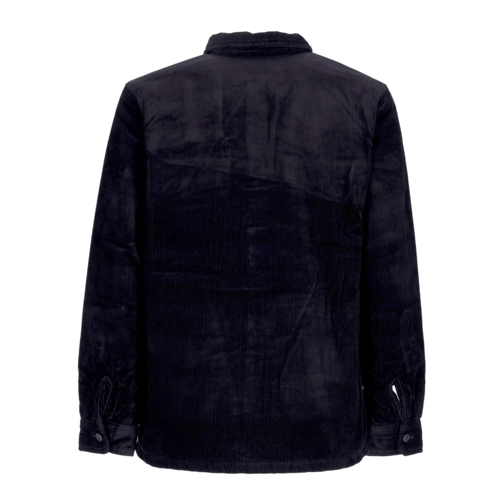 Carhartt WIP Fluwelen Gewatteerd Overhemd Jas Black Heren