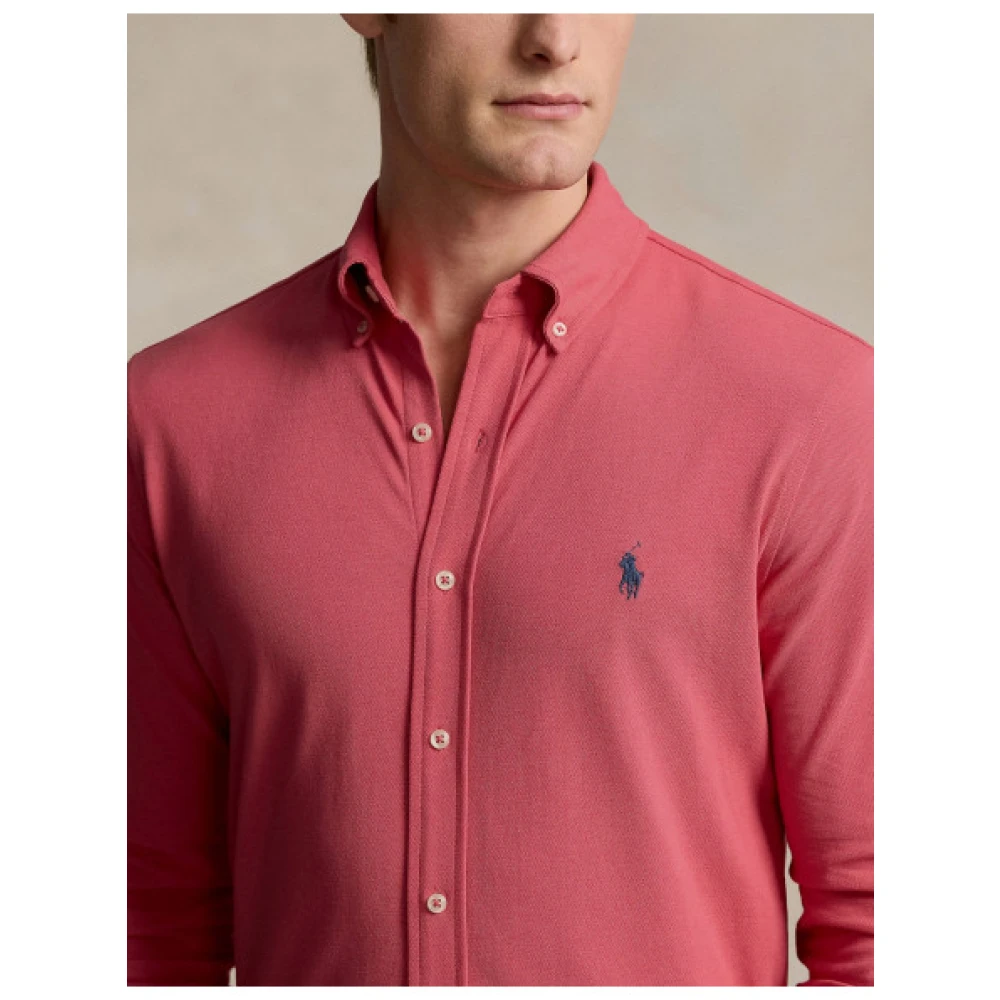 Polo Ralph Lauren Klassiek Polo Gebreid Overhemd Red Heren
