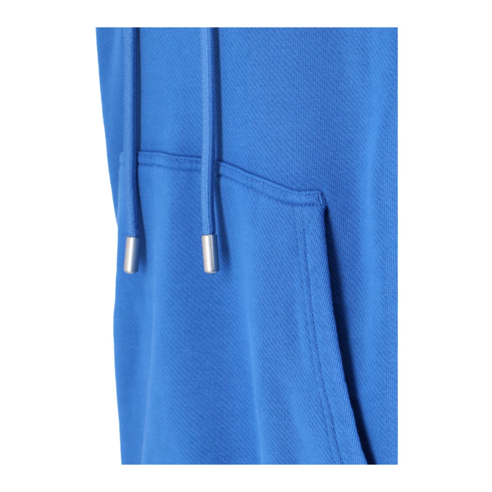 Off White Hoodie Blue Heren