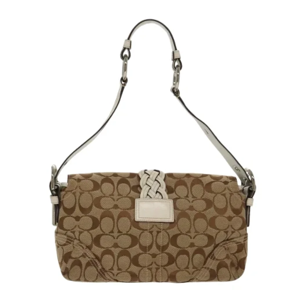 Coach Pre-owned Canvas shoulder-bags Beige Dames