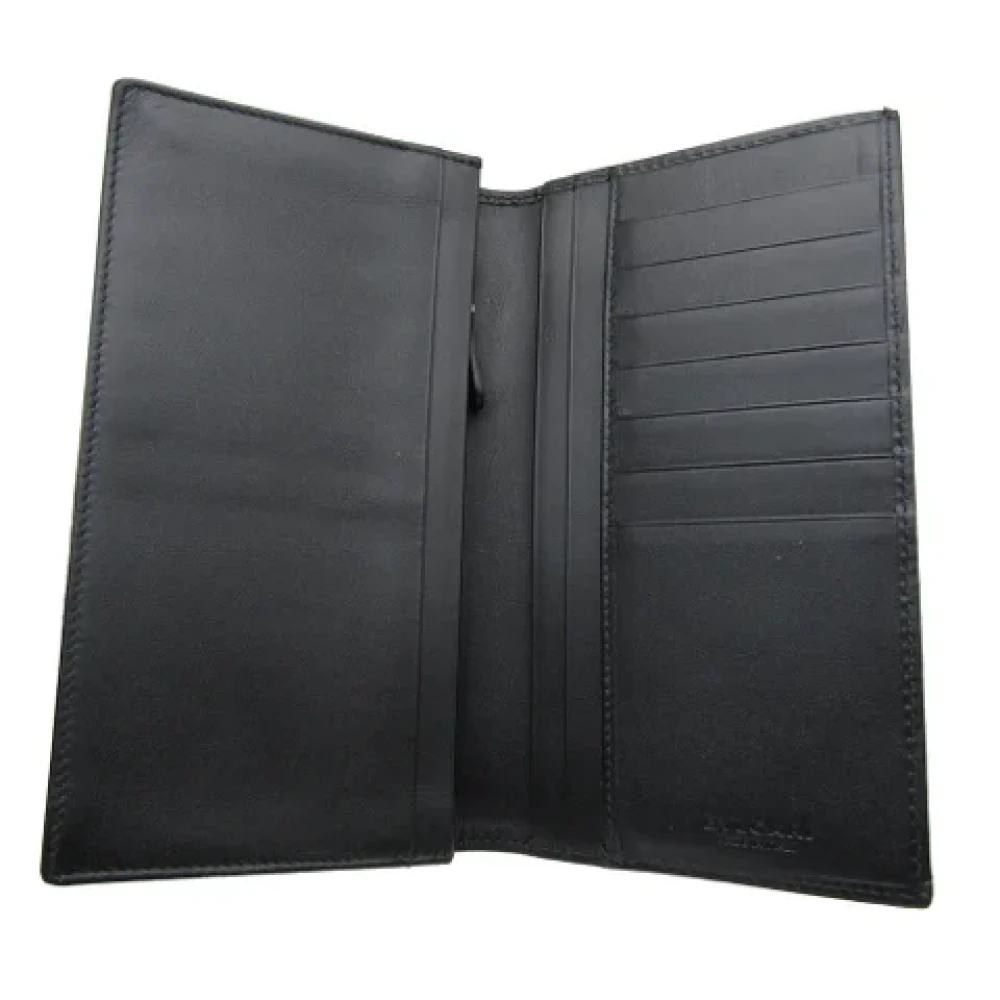 Bvlgari Vintage Pre-owned Canvas wallets Gray Dames