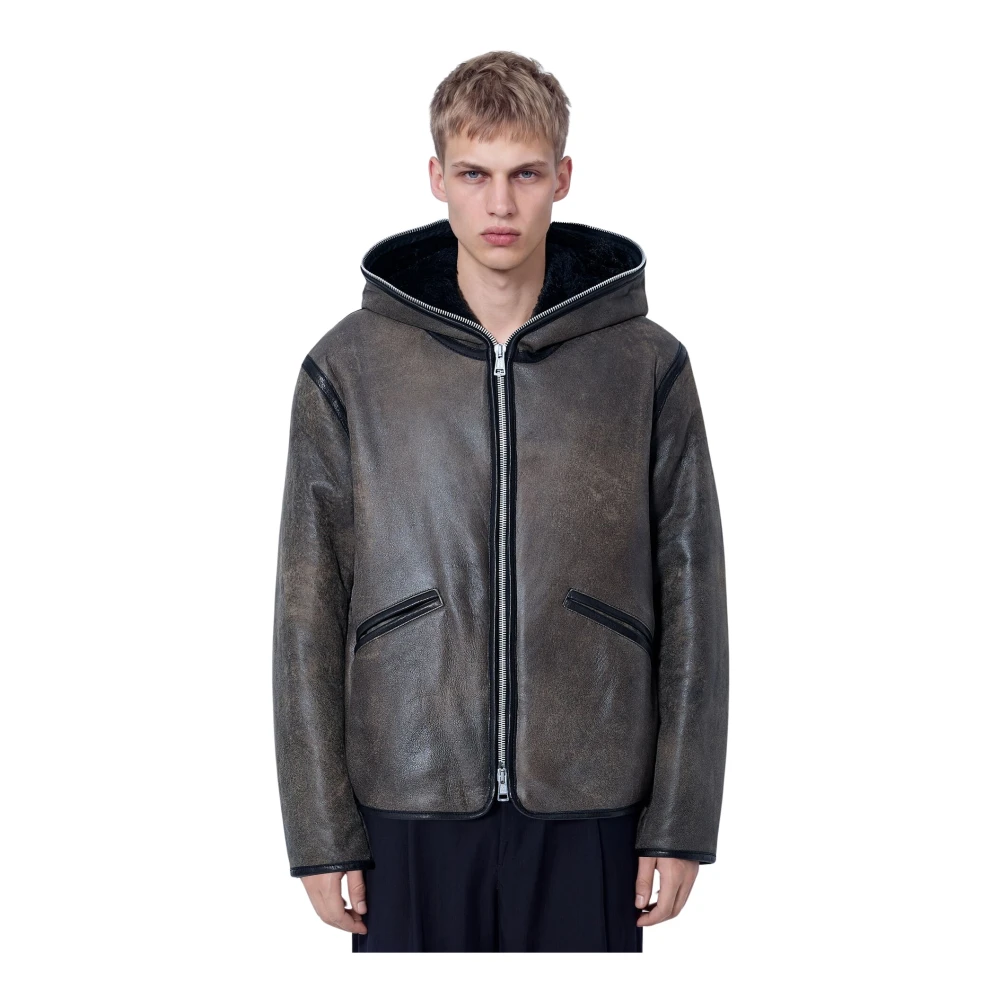 Our Legacy , Faux Fur & Shearling Jackets, Male, Brown, M, Full Zip Jacket